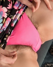 Hairy slut with big tits provides amazing solo scenes