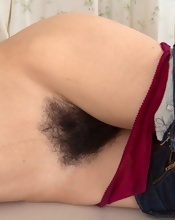College girl remains alone at home and nudes hairy pussy